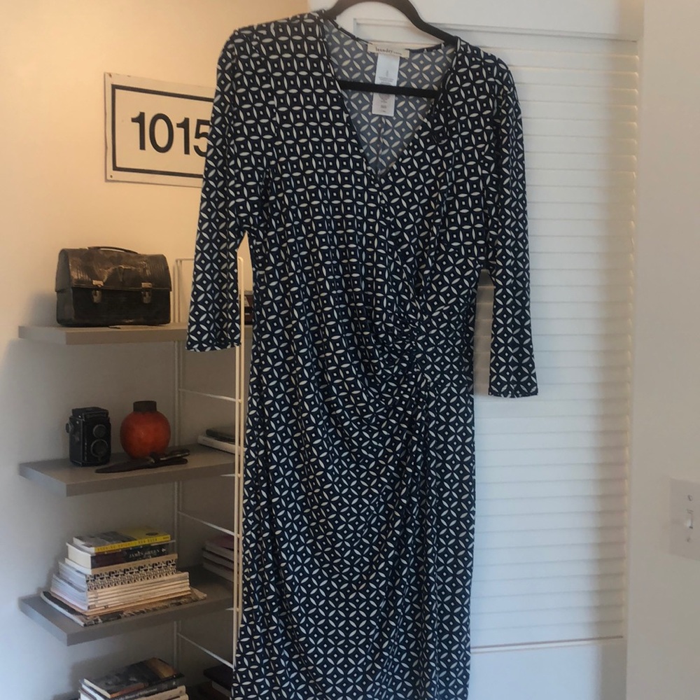 Faux-wrap dress.